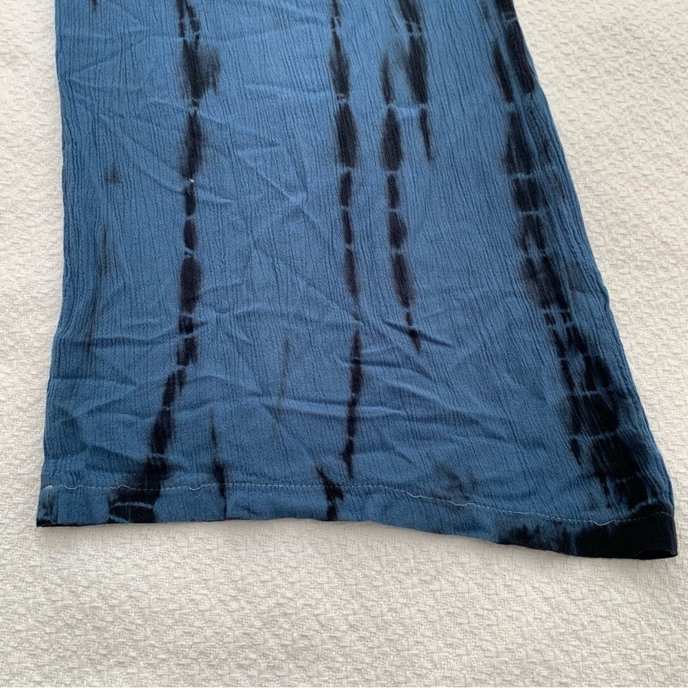 Chatoyant Blue Tie Dye Wide Leg Smocked Waist Pants Womens Medium - Picture 11 of 11